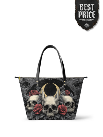 "Nightrosary" Leather Tote Bag