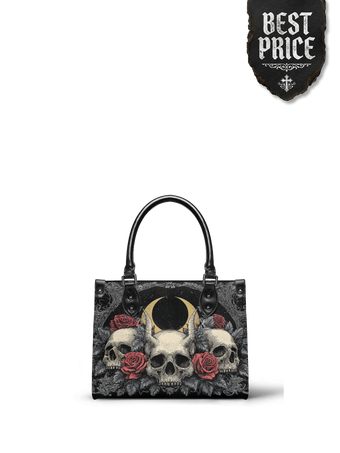 "Nightrosary" - Black Interior - Small Leather Handbag