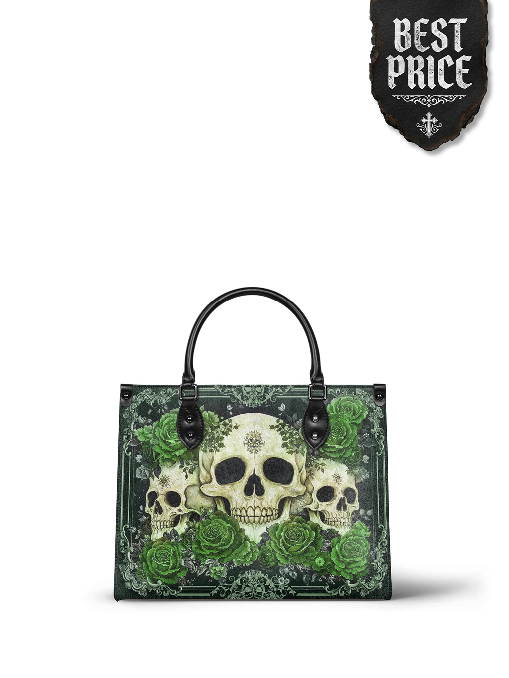 Bloodrose Poison Ivy - Black Interior - Leather Handbag