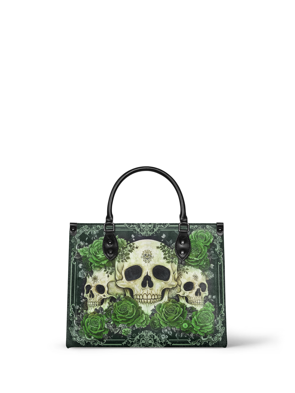 Bloodrose Poison Ivy - Black Interior - Leather Handbag