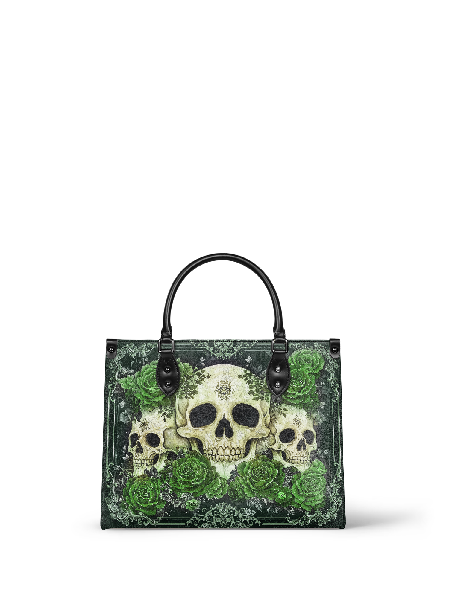 Bloodrose Poison Ivy - Black Interior - Leather Handbag