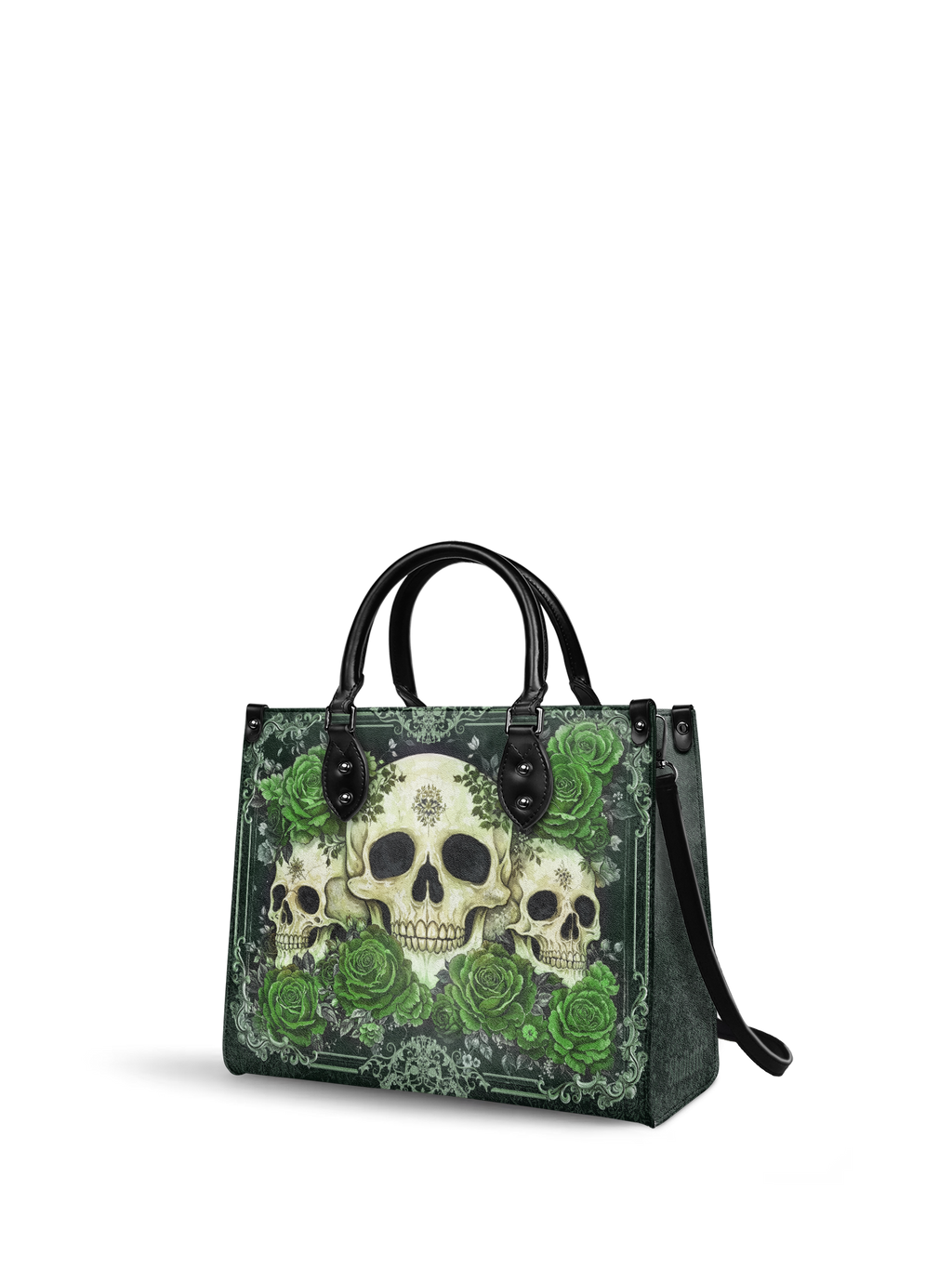 Bloodrose Poison Ivy - Black Interior - Leather Handbag