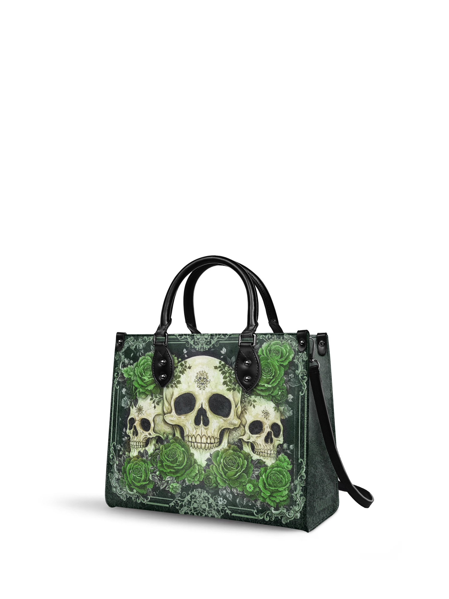 Bloodrose Poison Ivy - Black Interior - Leather Handbag