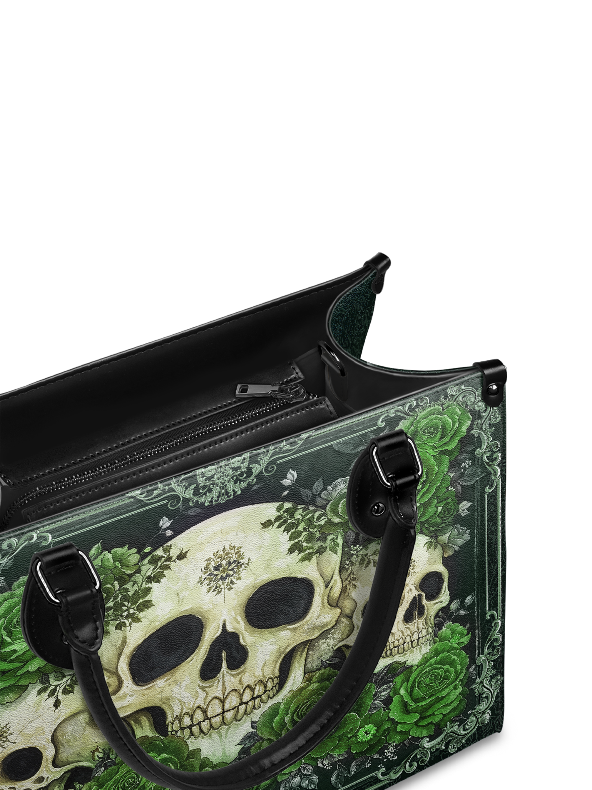 Bloodrose Poison Ivy - Black Interior - Leather Handbag