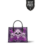 "Bloodrose" Poison Plum - Black Interior - Leather Handbag