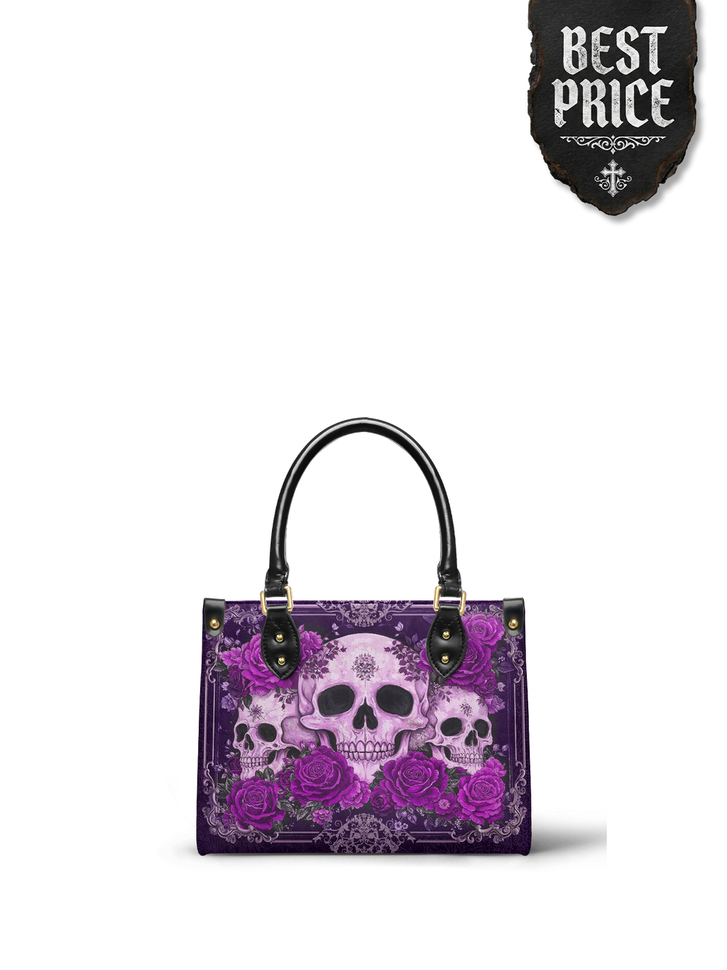 "Bloodrose" Poison Plum Small Leather Bag