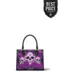 "Bloodrose" Poison Plum Small Leather Bag