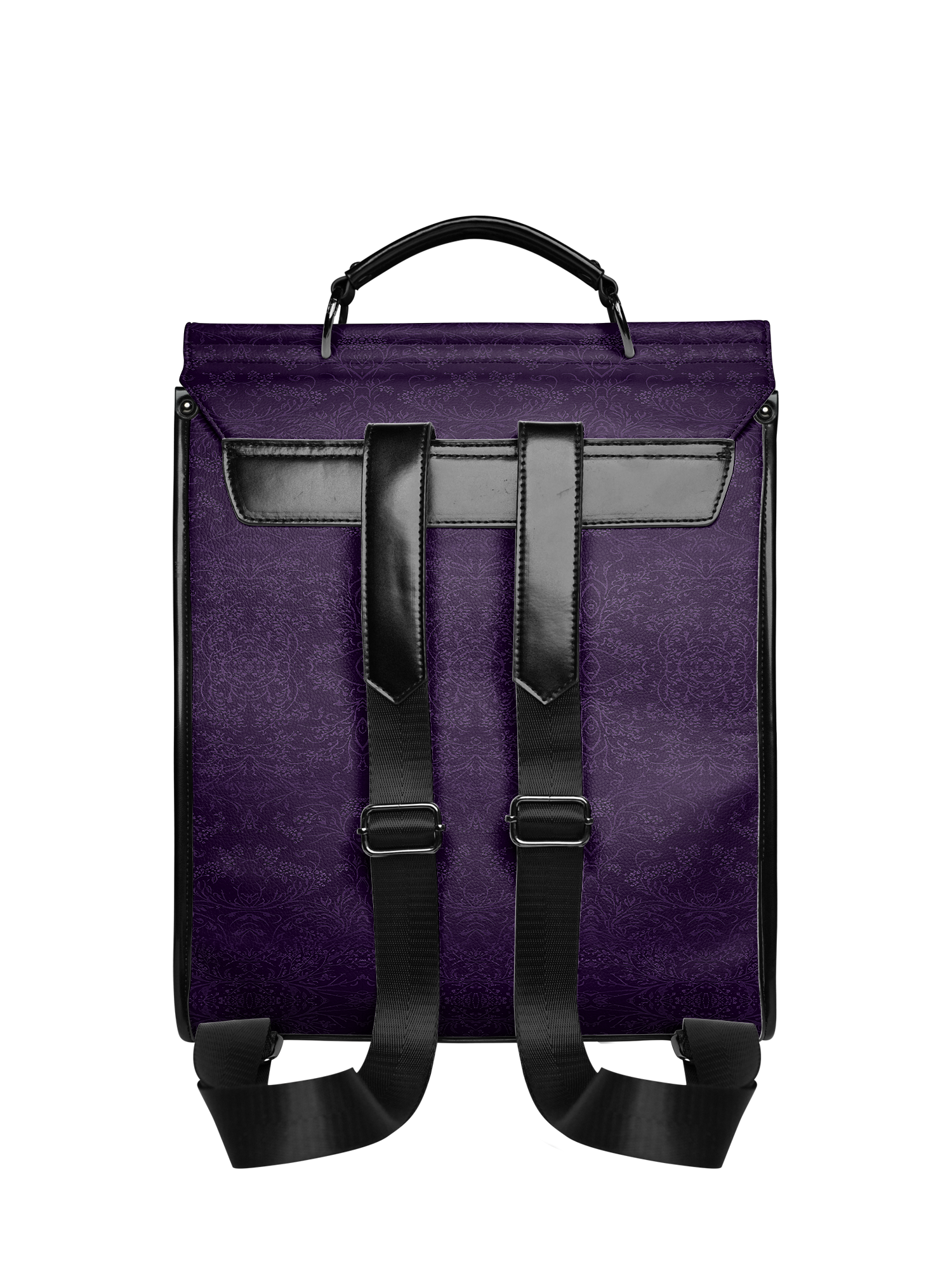 "Bloodrose" Poison Plum Leather Backpack