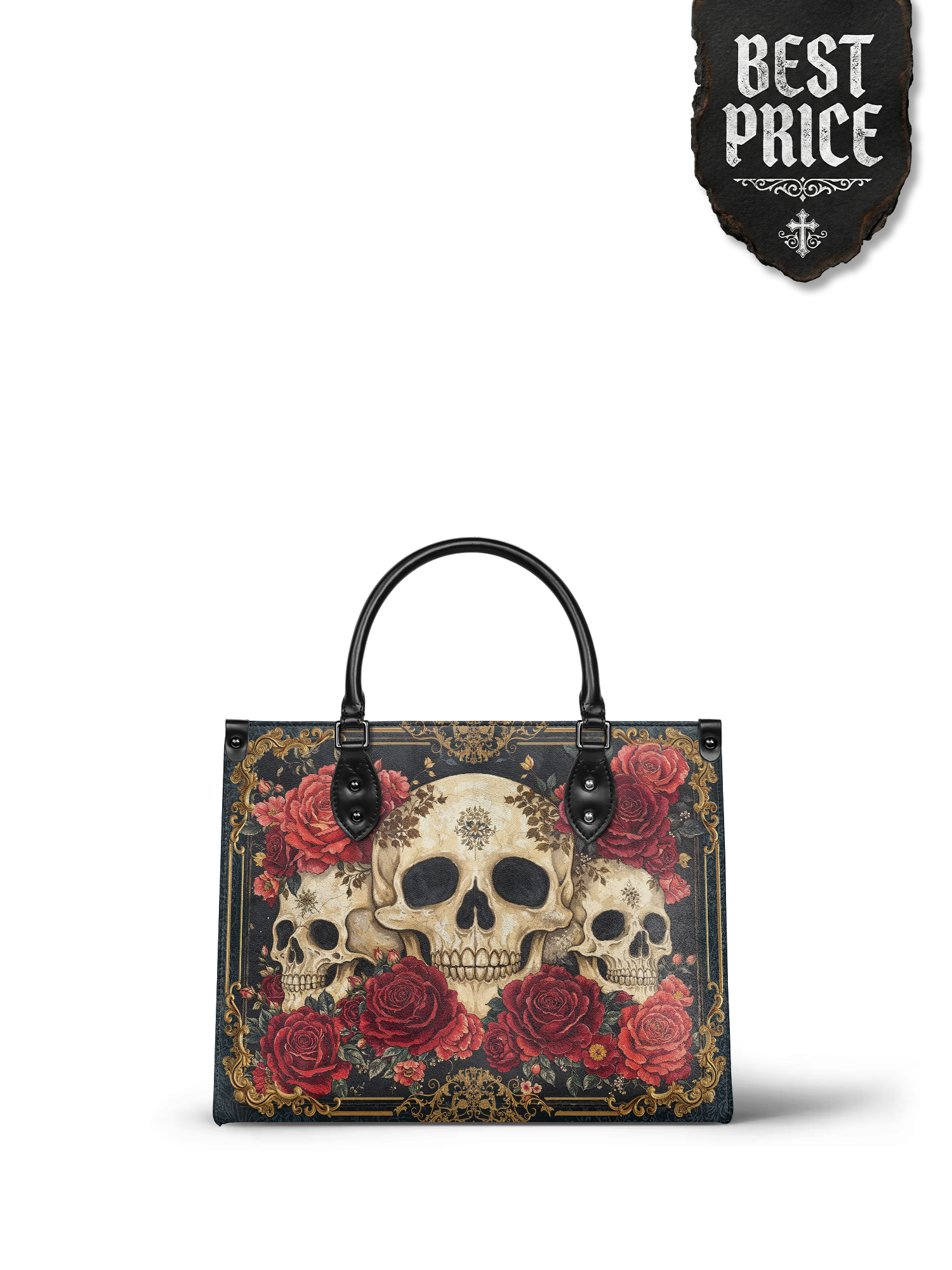 "Bloodrose" - Black Interior - Leather Handbag