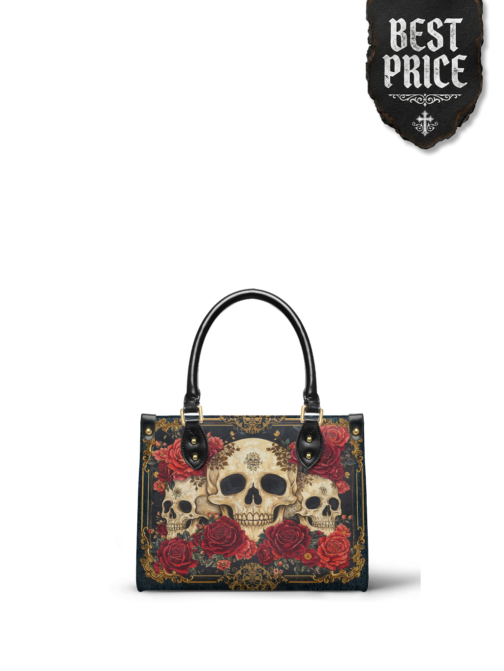 "Bloodrose" - Black Interior - Small Leather Handbag