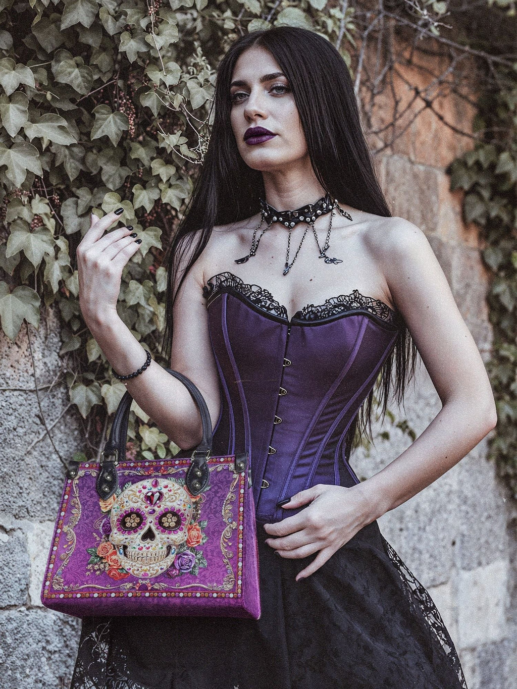 "Catrinelle" - Black Interior - Small Leather Handbag