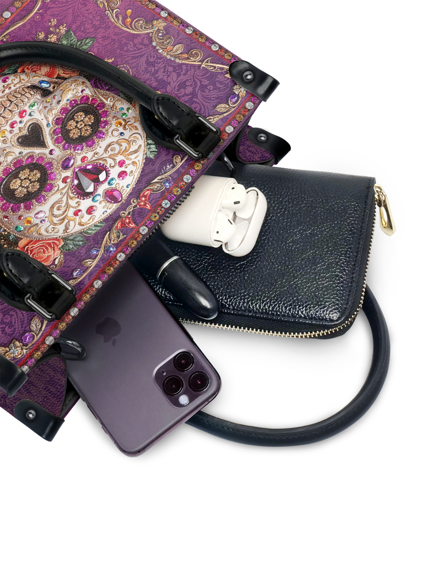 "Catrinelle" - Black Interior - Small Leather Handbag