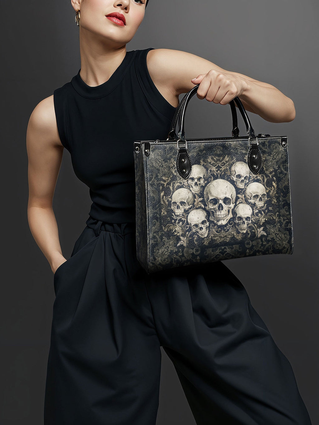 "Deathmark" - Black Interior - Leather Handbag