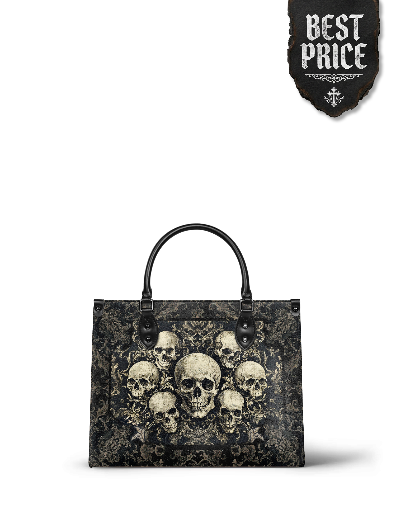"Deathmark" - Black Interior - Leather Handbag