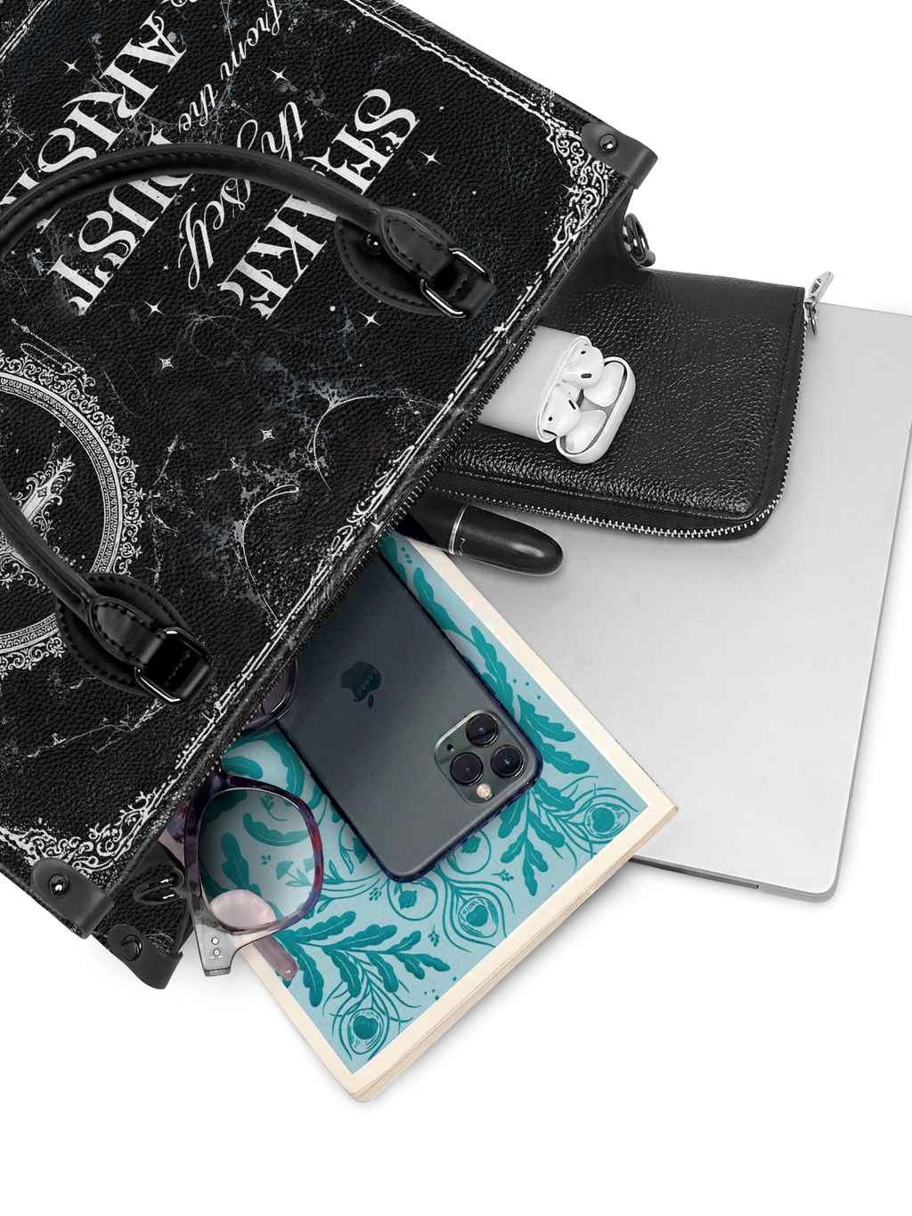 "Dustveil" - Black Interior - Leather Handbag