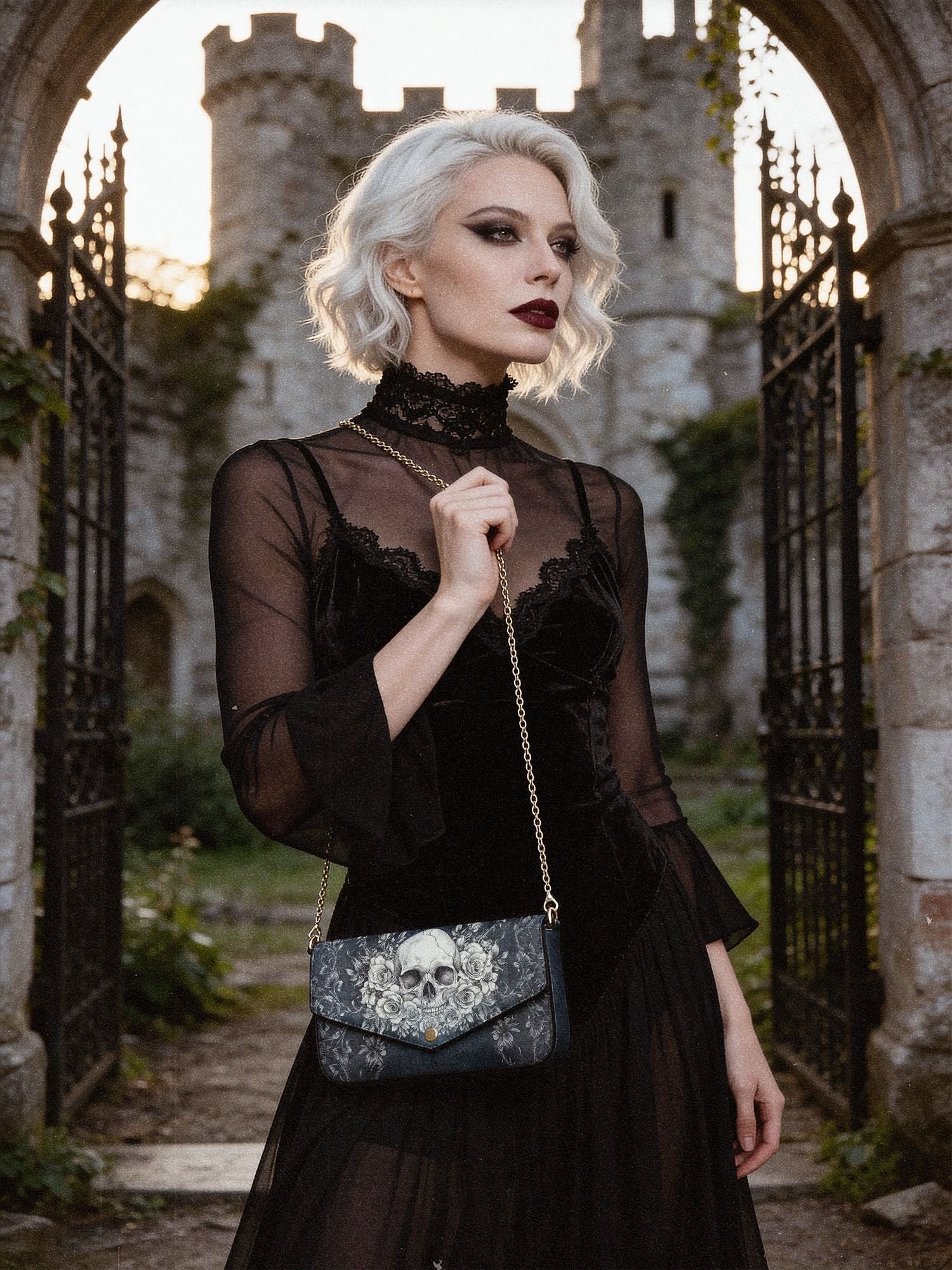 "Frostmourne" Envelope Chain Crossbody Bag