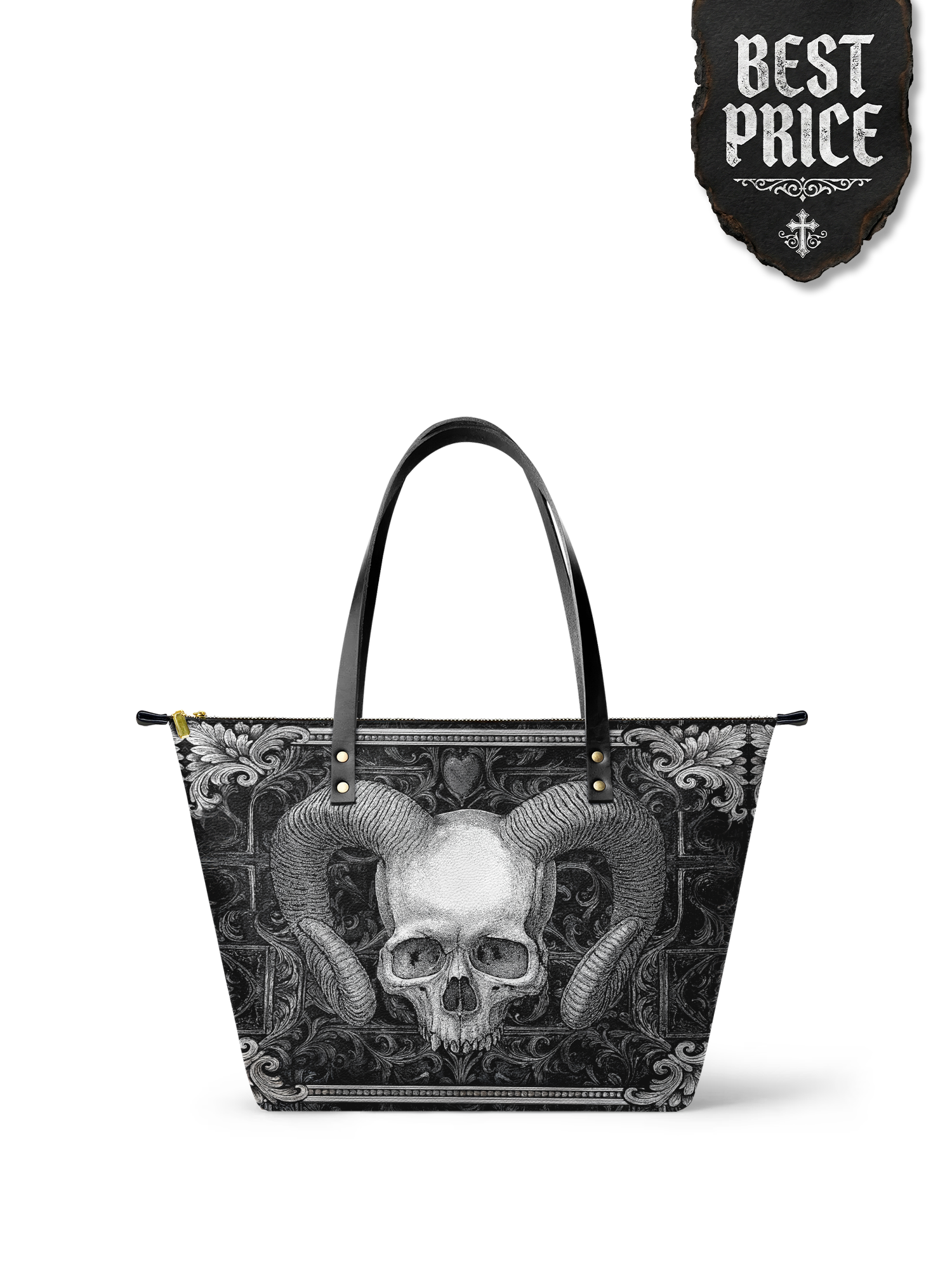 "Grimcrown" Leather Tote Bag