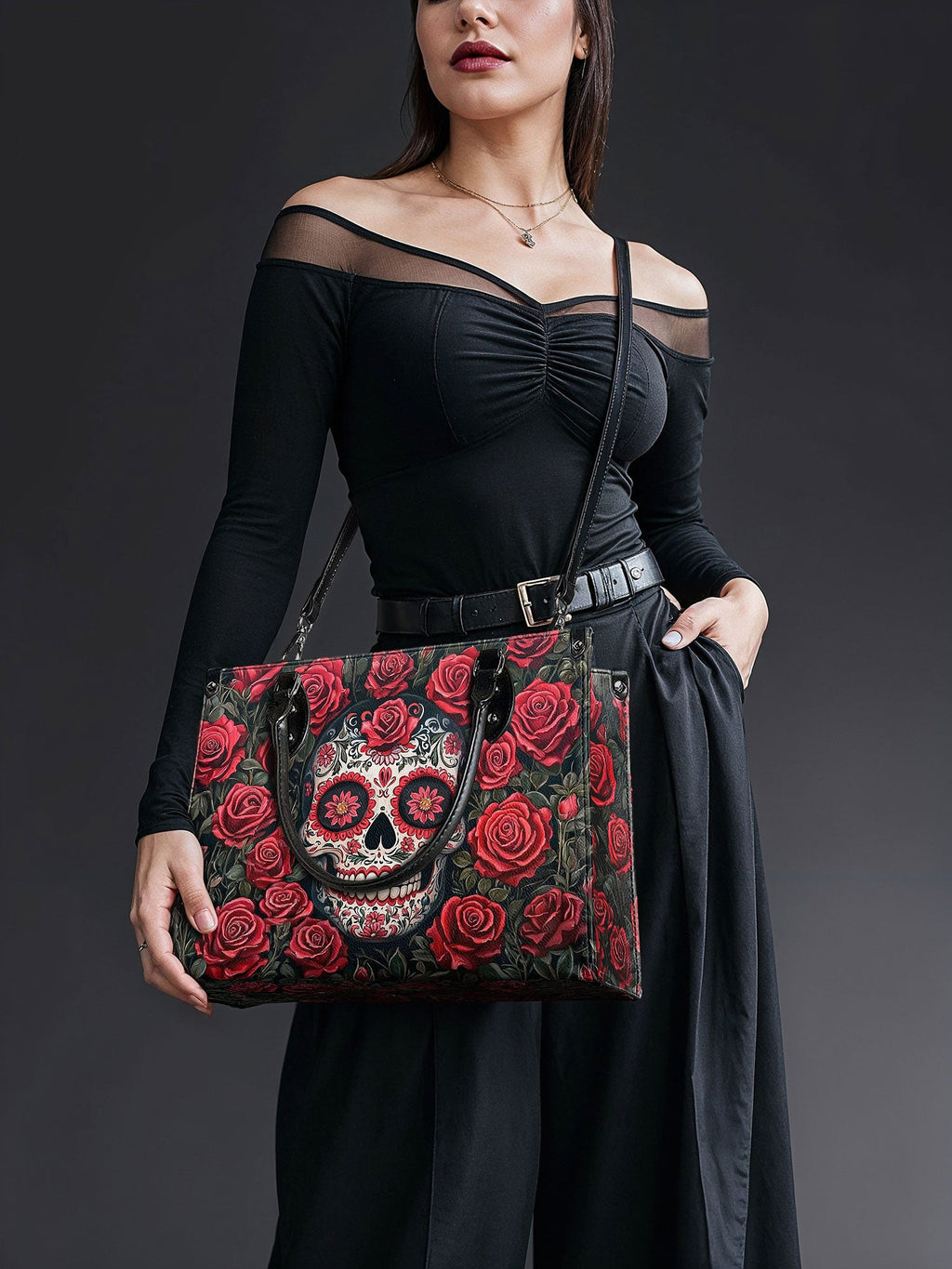 "La Roja" - Black Interior - Leather Handbag