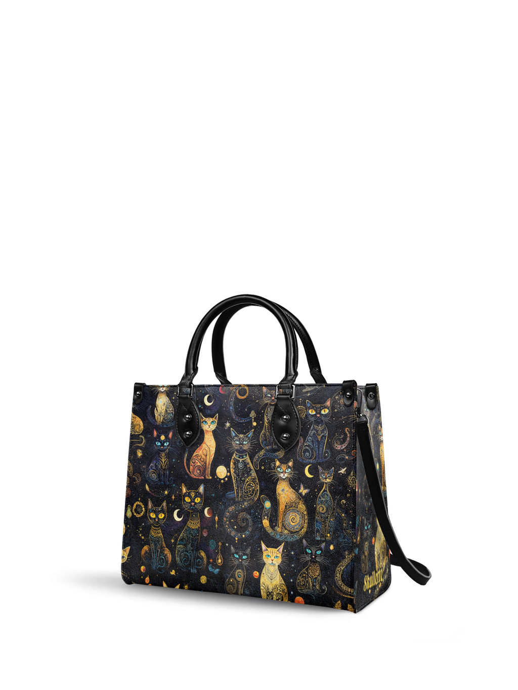 "Lunacat" - Black Interior - Leather Handbag