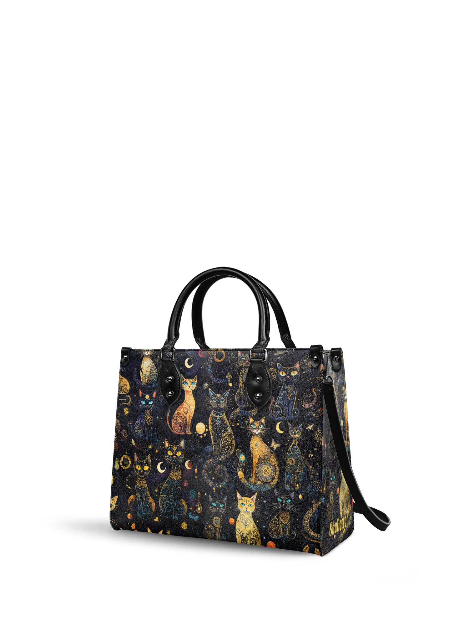"Lunacat" - Black Interior - Leather Handbag