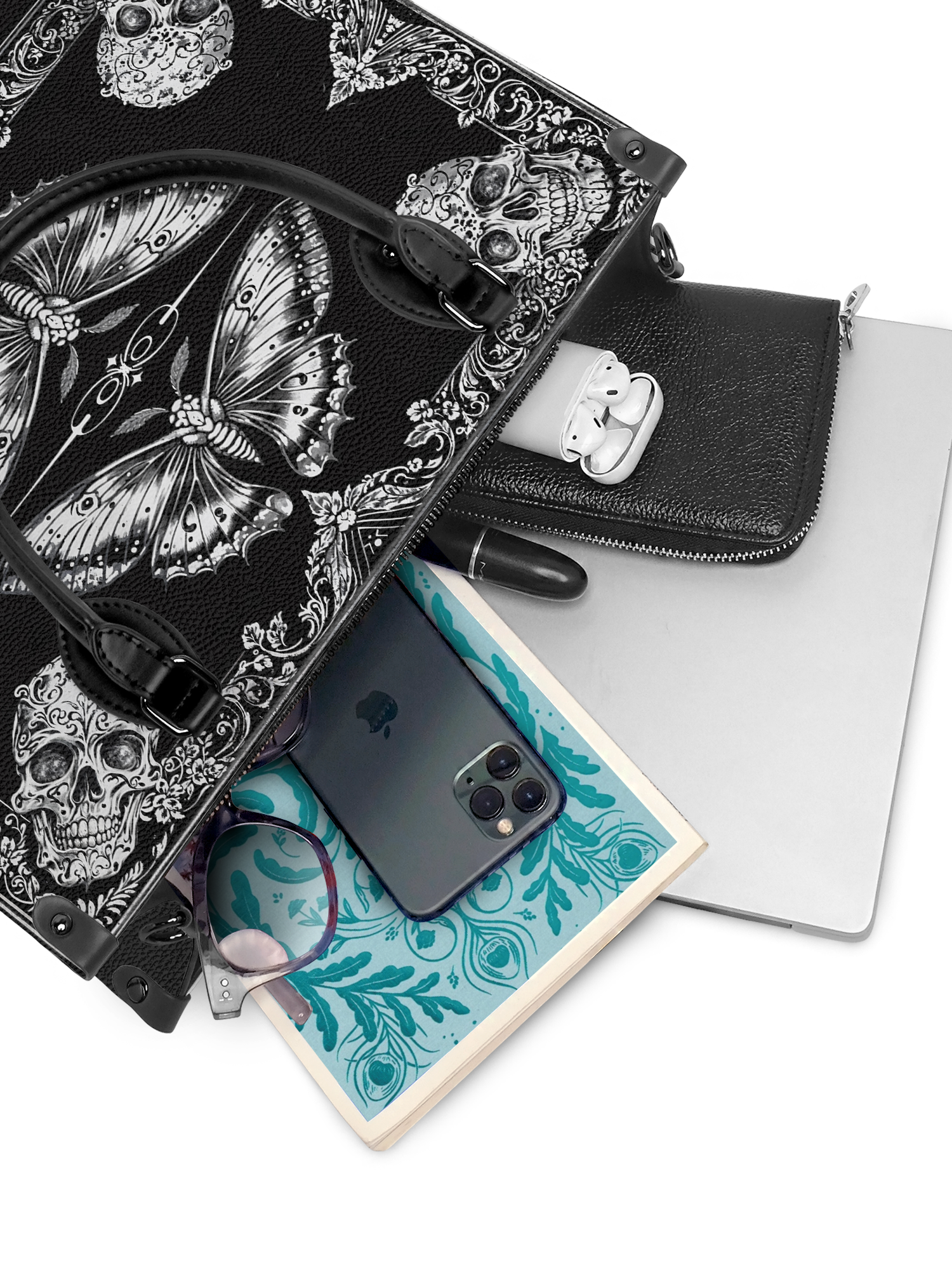 "Mothwing" - Black Interior - Leather Handbag