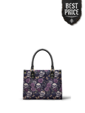 "Noctaflora" - Black Interior - Small Leather Handbag