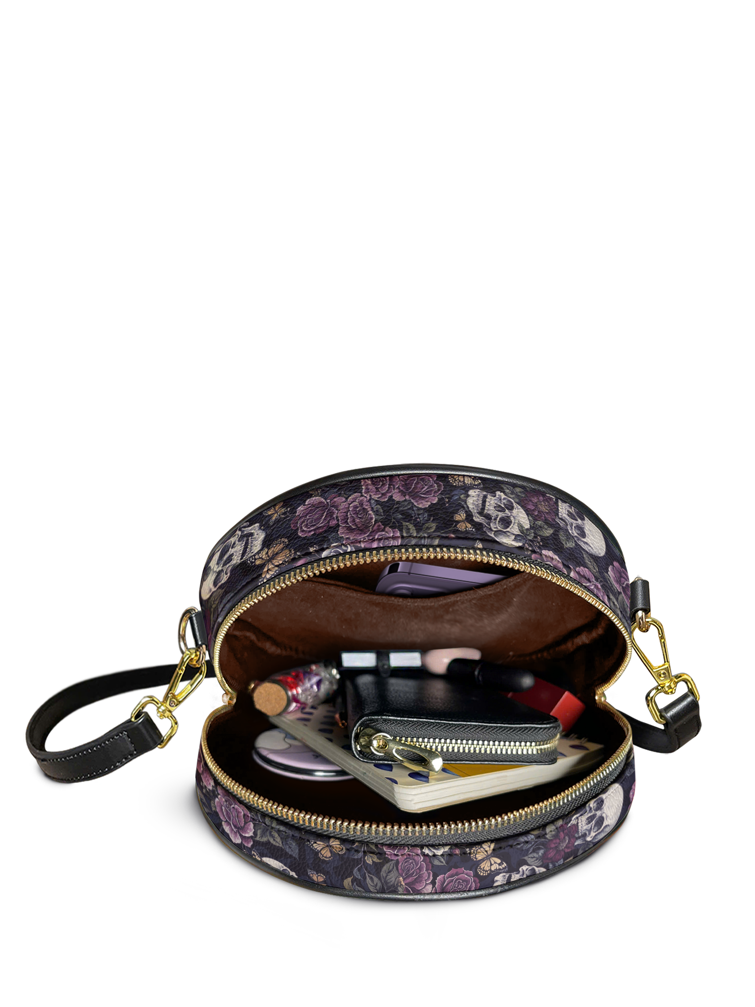 "Noctaflora" Circle Crossbody Bag