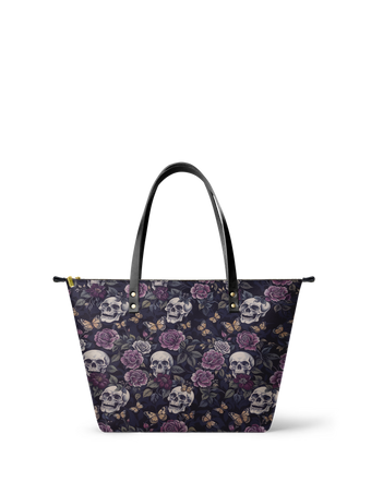 "Noctaflora" Leather Tote Bag