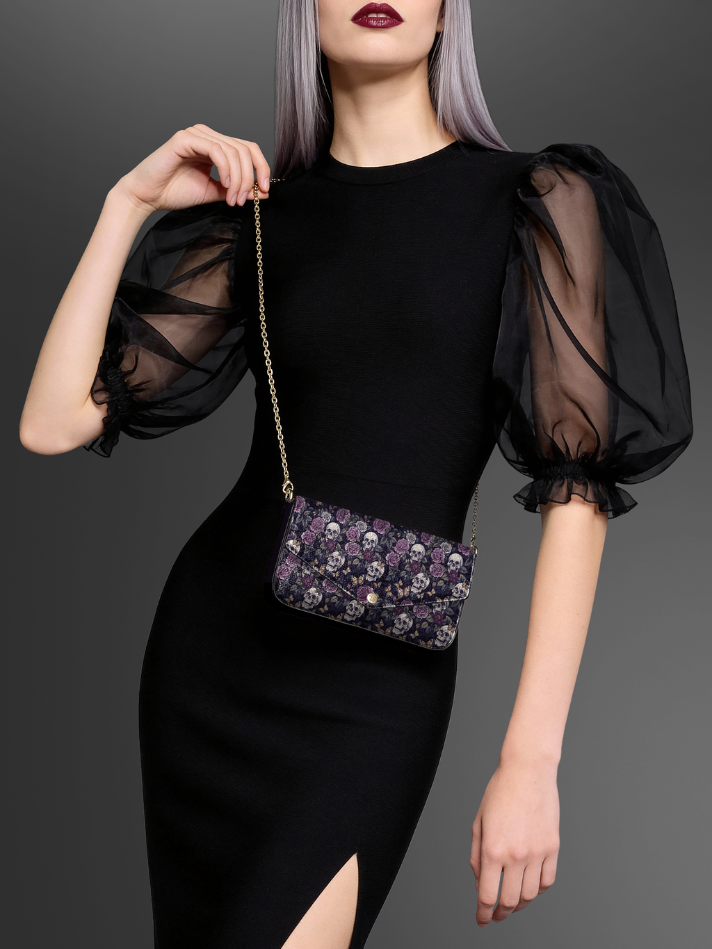 "Noctaflora" Envelope Chain Crossbody Bag