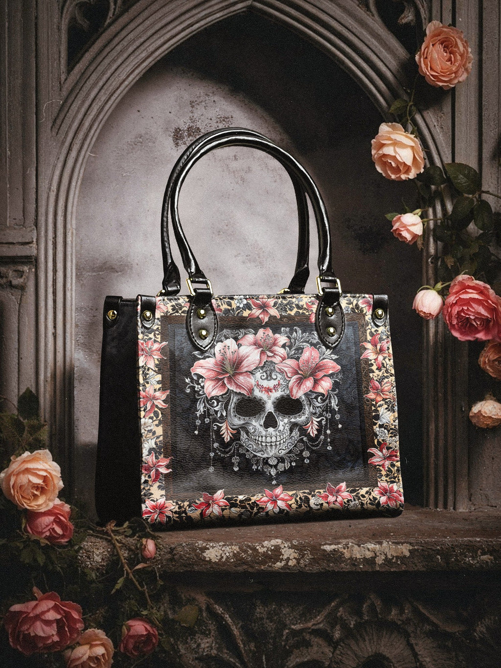 "Roselace" Small Leather Bag