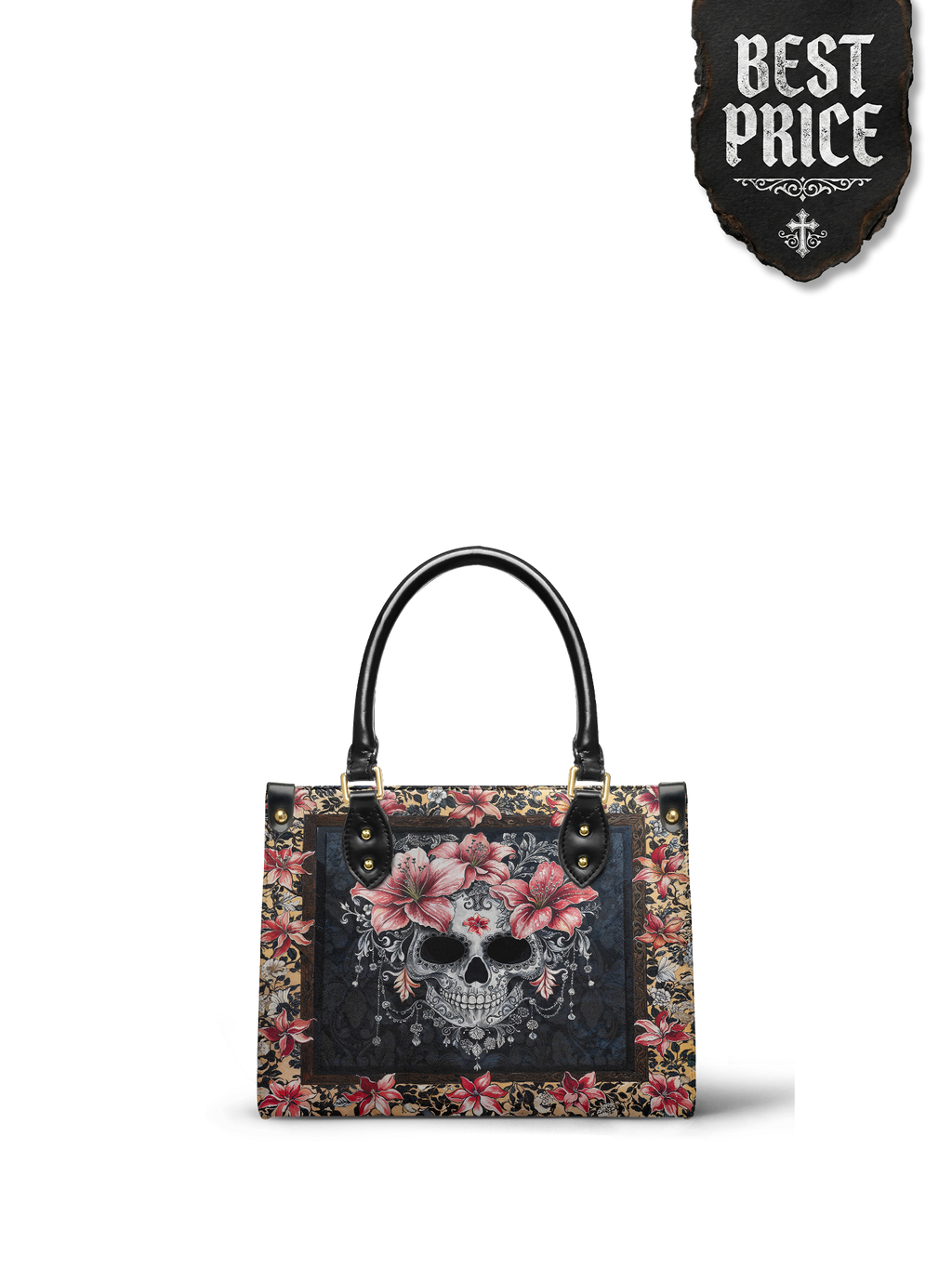 "Roselace" - Black Interior - Small Leather Handbag