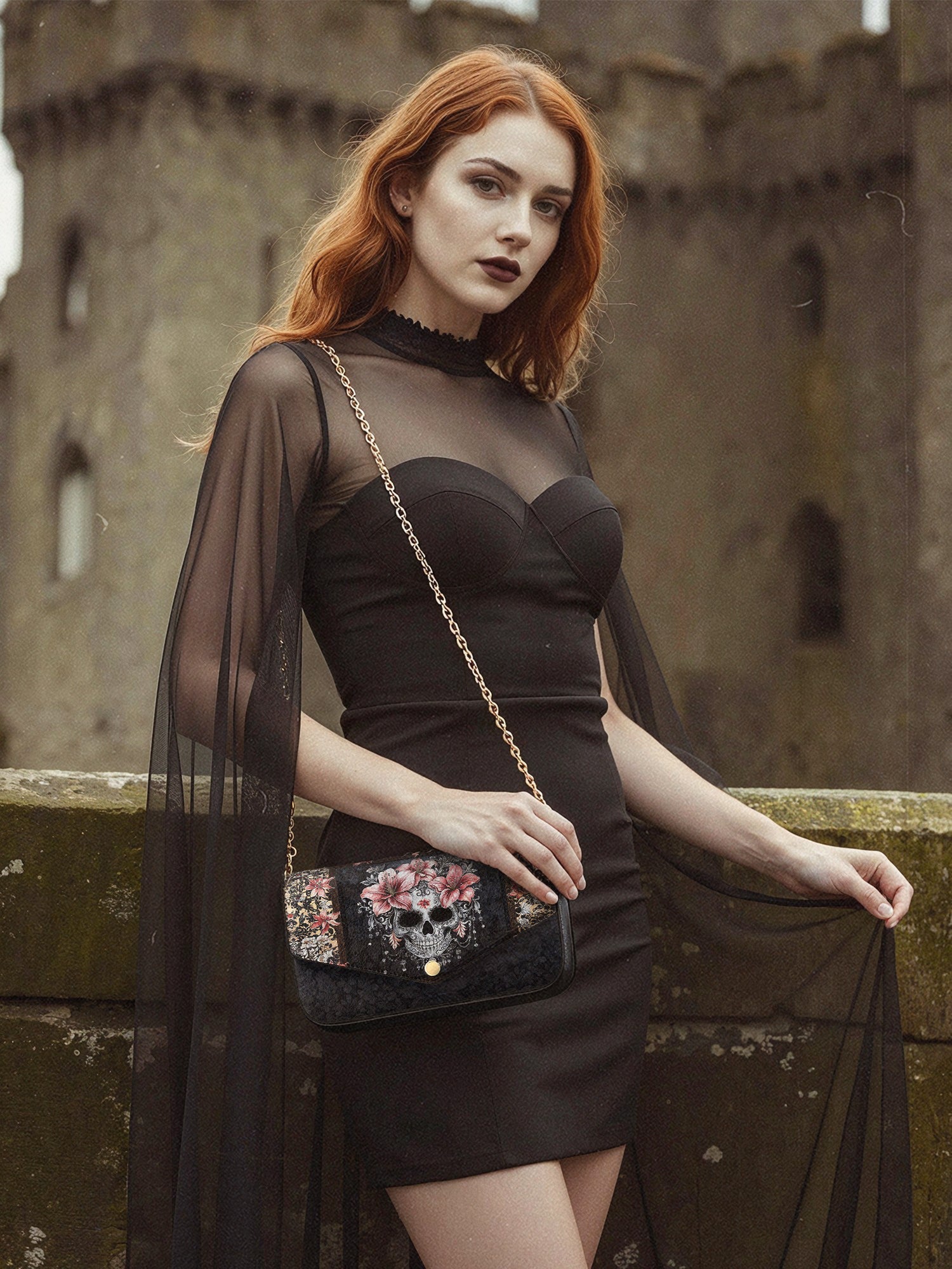 "Roselace" Envelope Chain Crossbody Bag