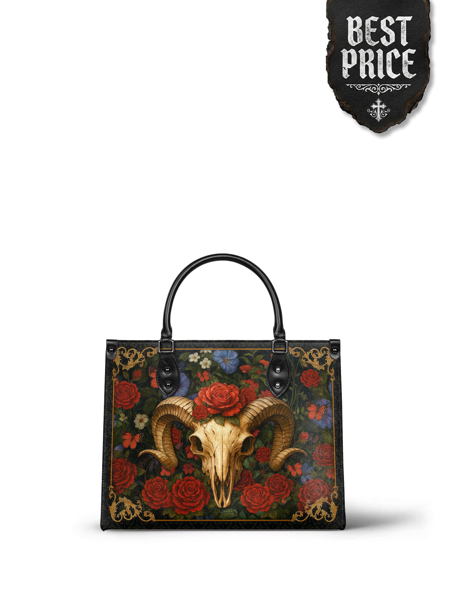 "Rosethorn" - Black Interior - Leather Handbag