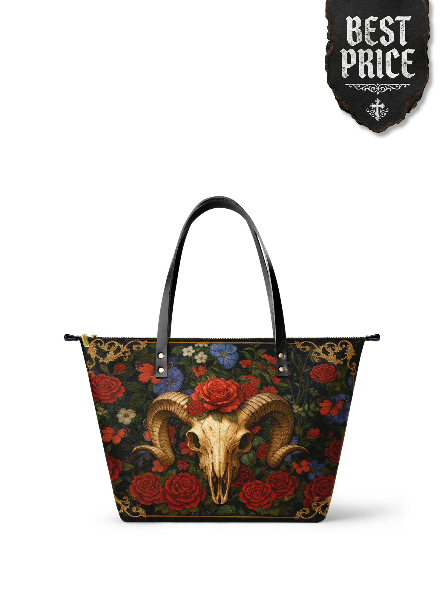 "Rosethorn" Leather Tote Bag