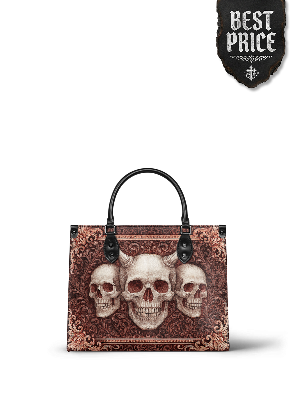 "Triskelion" - Black Interior - Leather Handbag