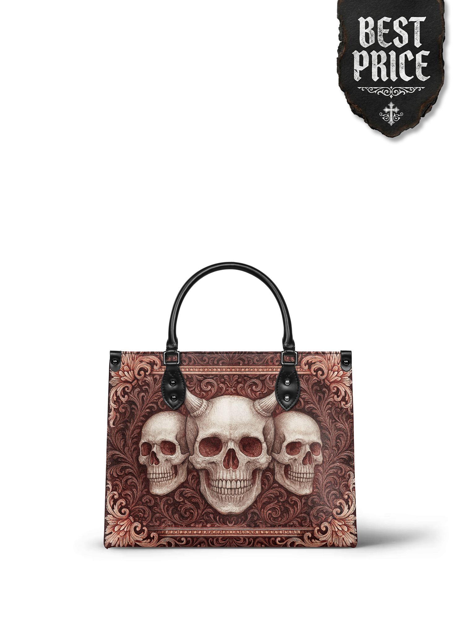 "Triskelion" - Black Interior - Leather Handbag
