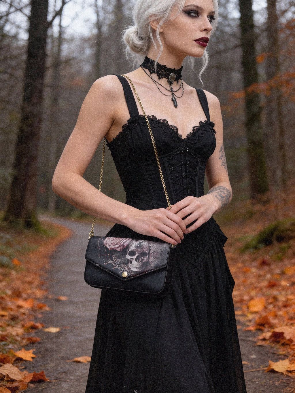"Venomina" Envelope Chain Crossbody Bag
