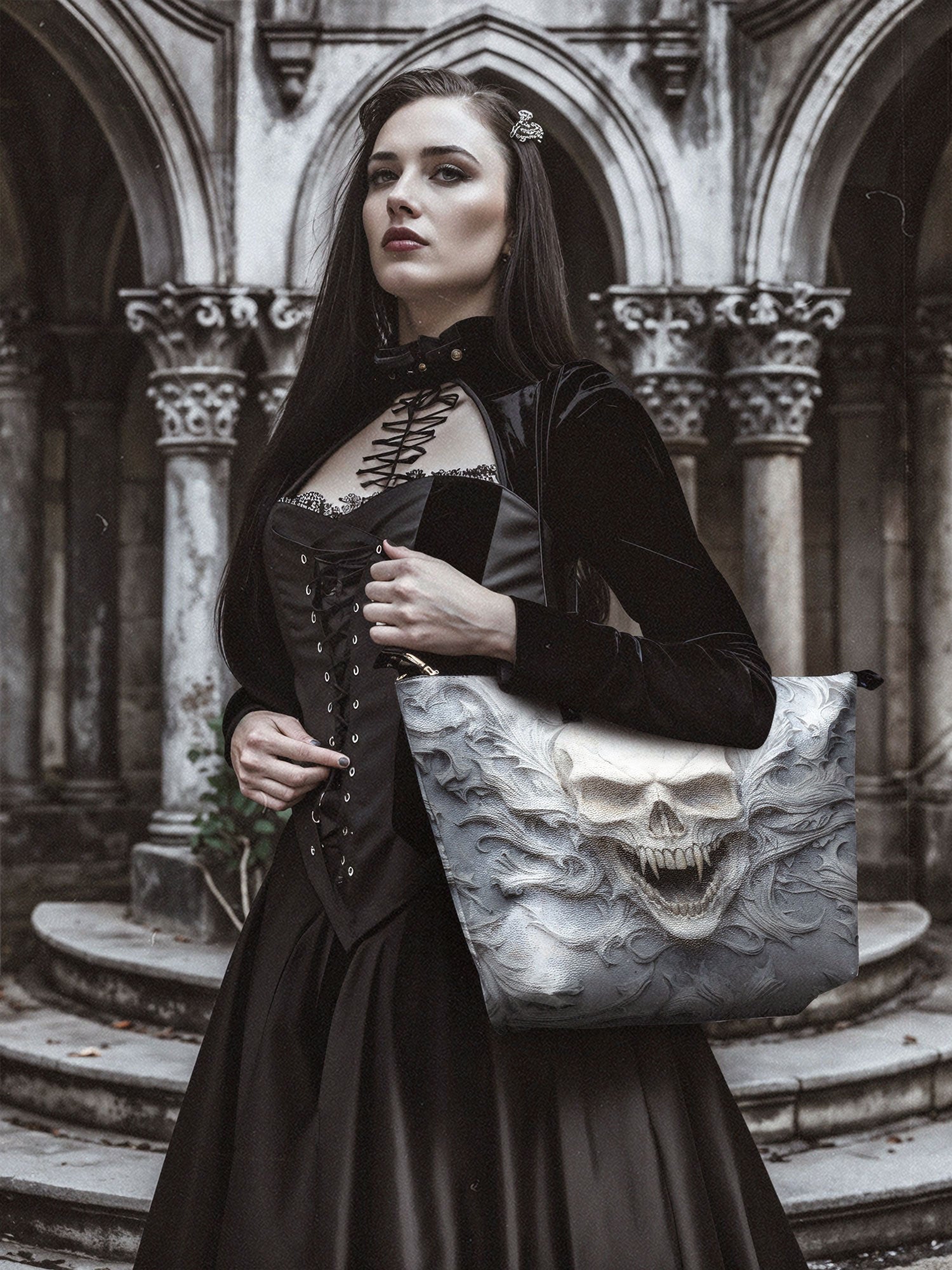 "Wraithbone" Leather Tote Bag