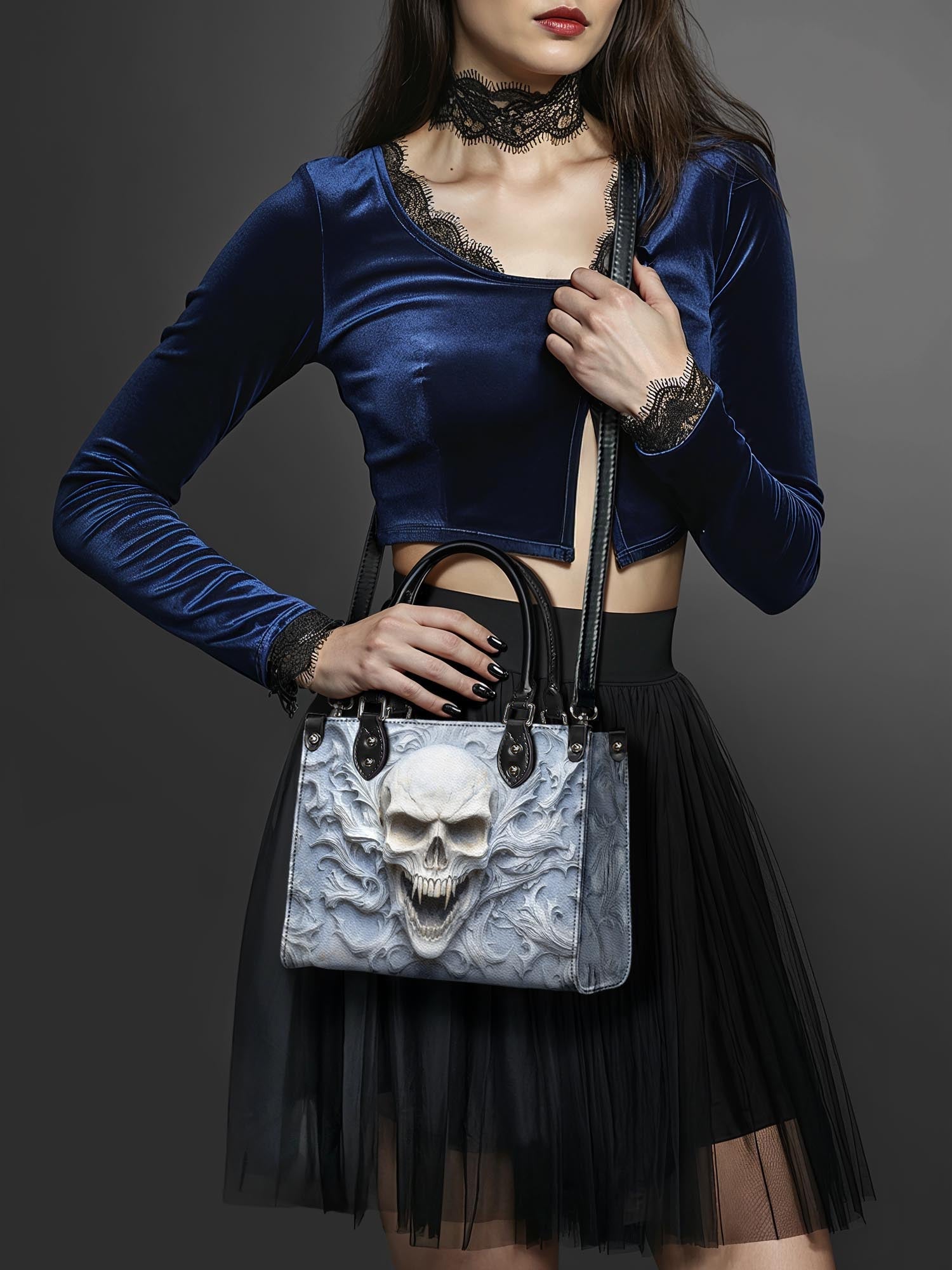 "Wraithbone" - Black Interior - Small Leather Handbag