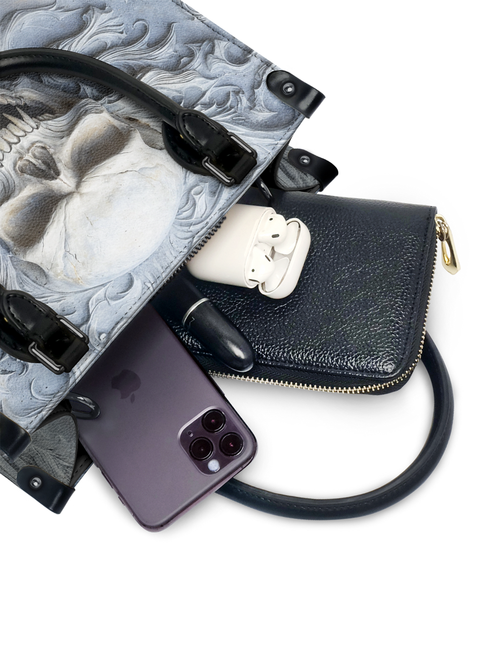 "Wraithbone" - Black Interior - Small Leather Handbag