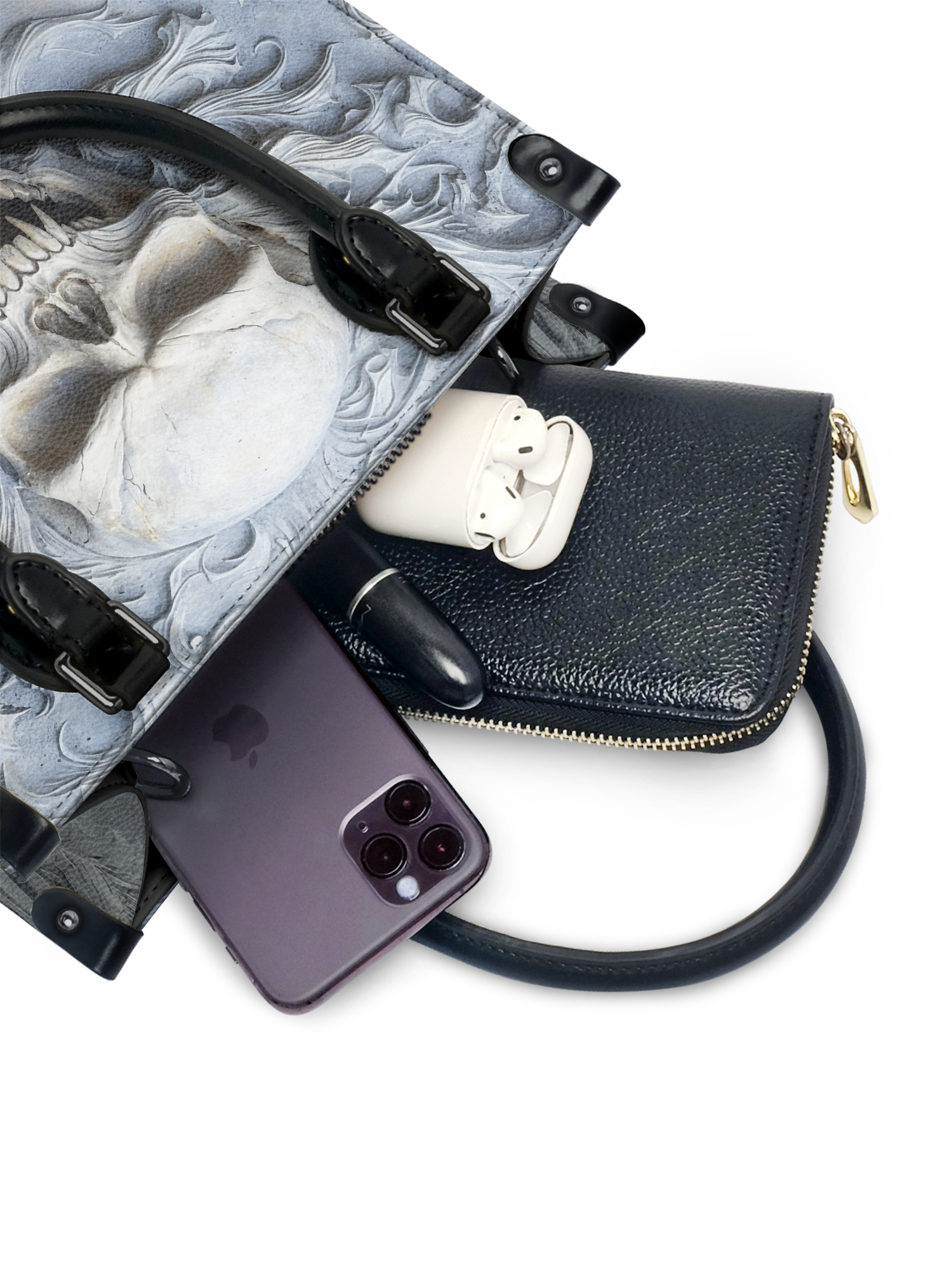 "Wraithbone" - Black Interior - Small Leather Handbag