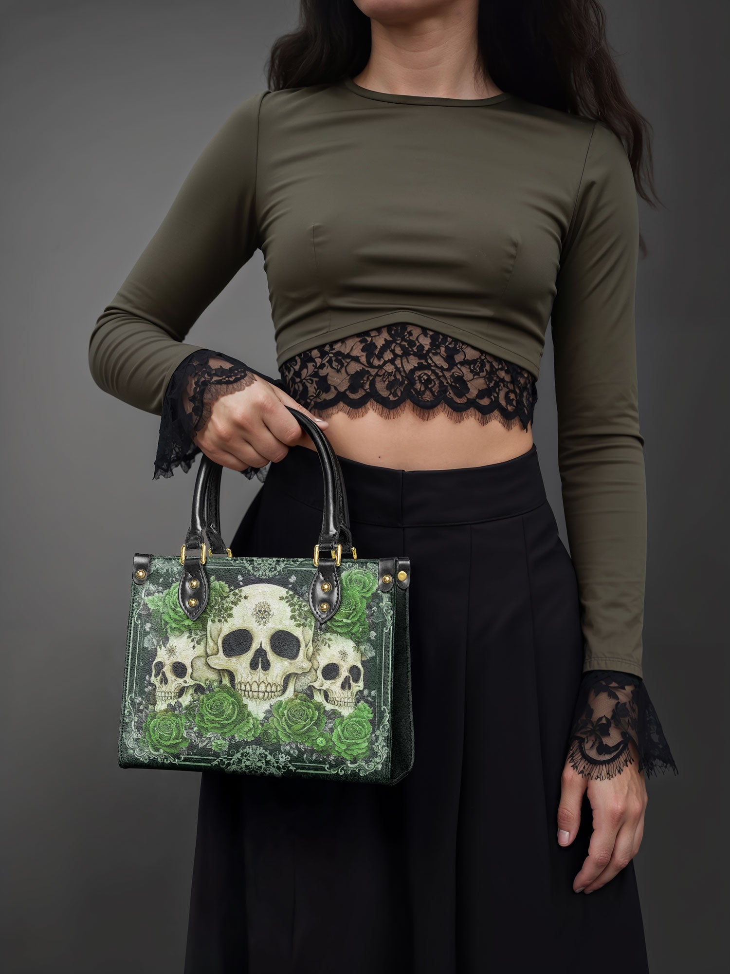 "Bloodrose" Poison Ivy Small Leather Bag
