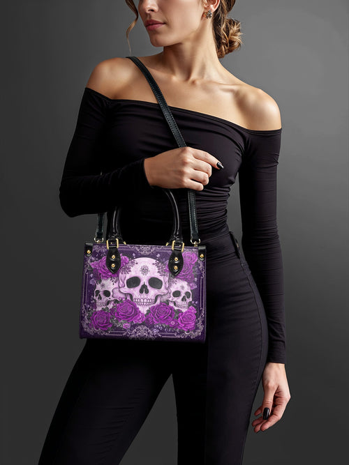 "Bloodrose" Poison Plum Small Leather Bag