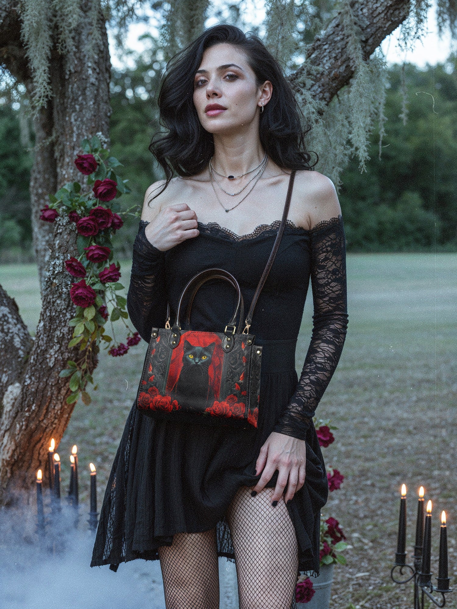 "Nyxrose" Small Leather Bag