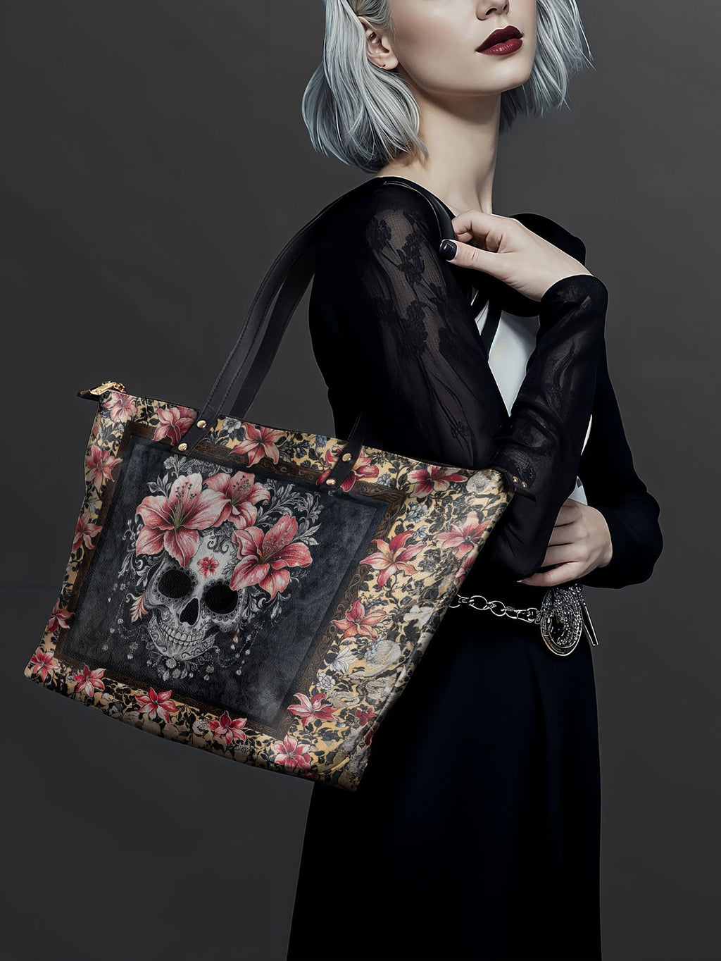 "Roselace" The Essentials Day-to-Night Skull Set
