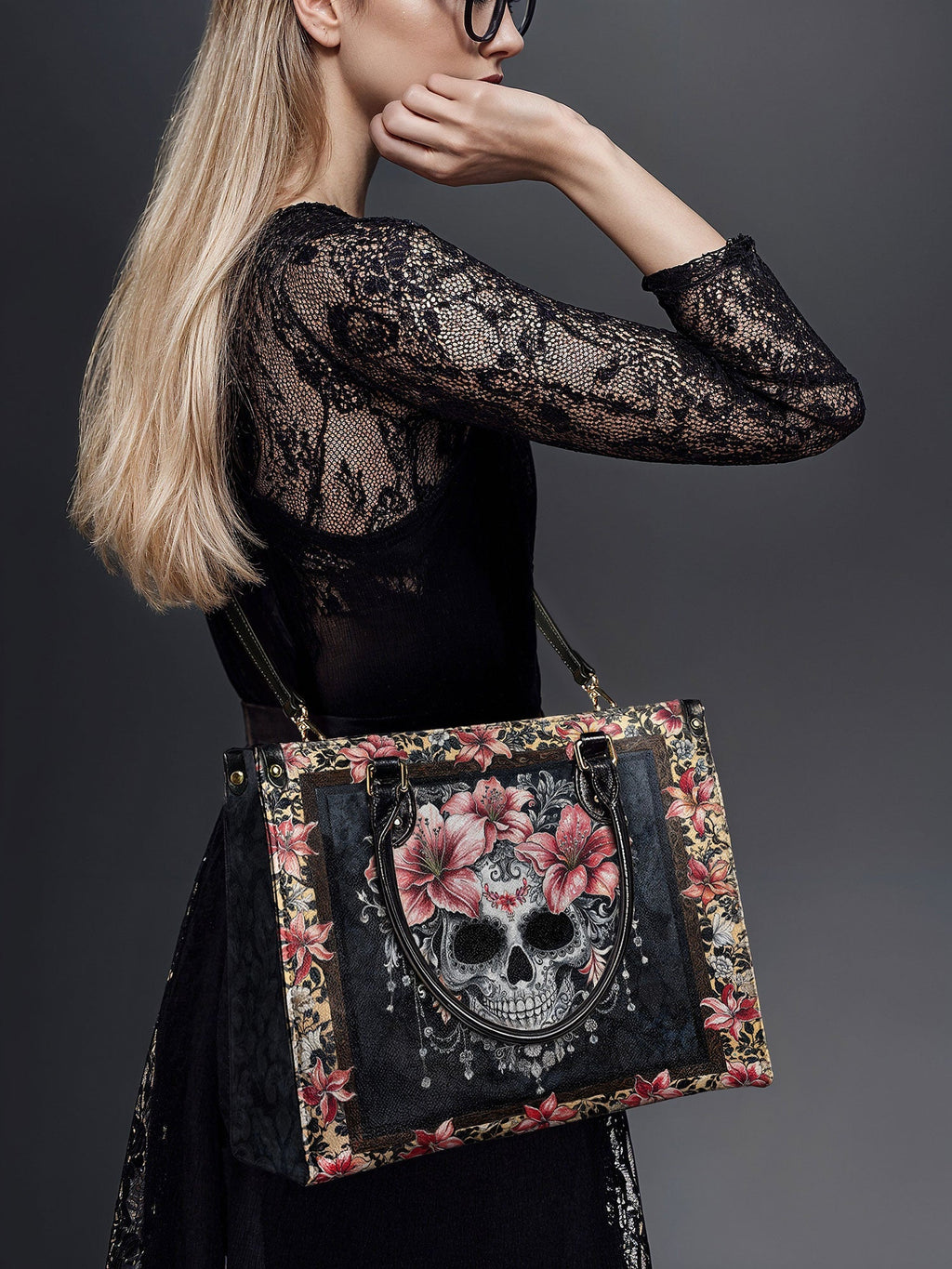 "Roselace" The Day-to-Night Skull Set