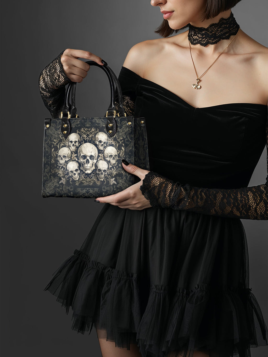 "Deathmark" Small Leather Bag