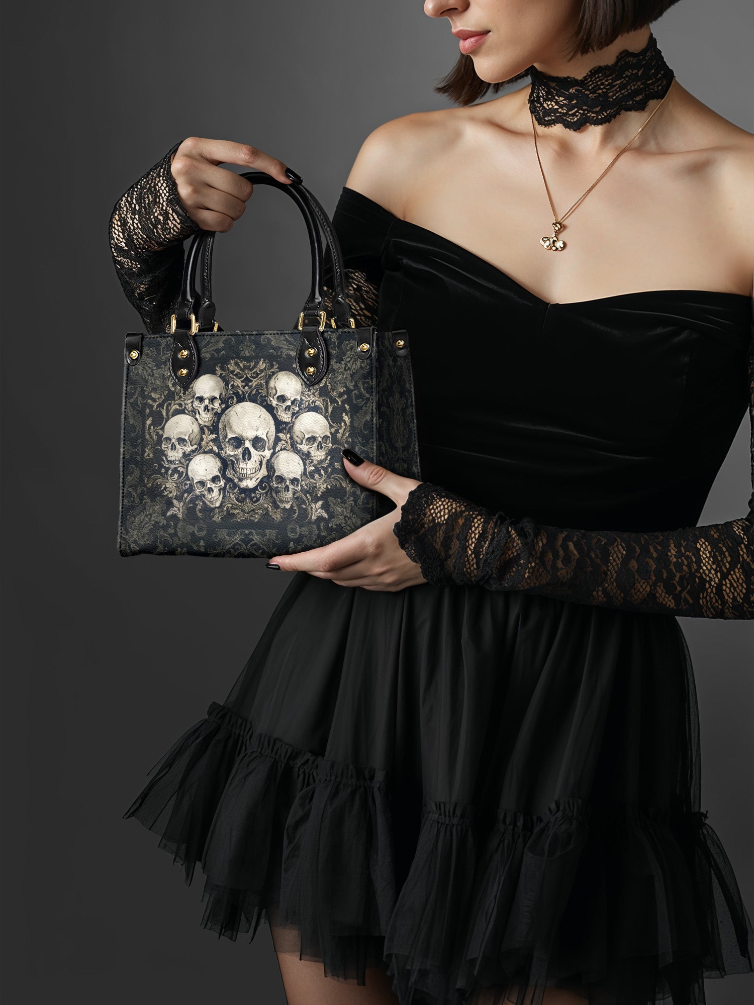 "Deathmark" Small Leather Bag