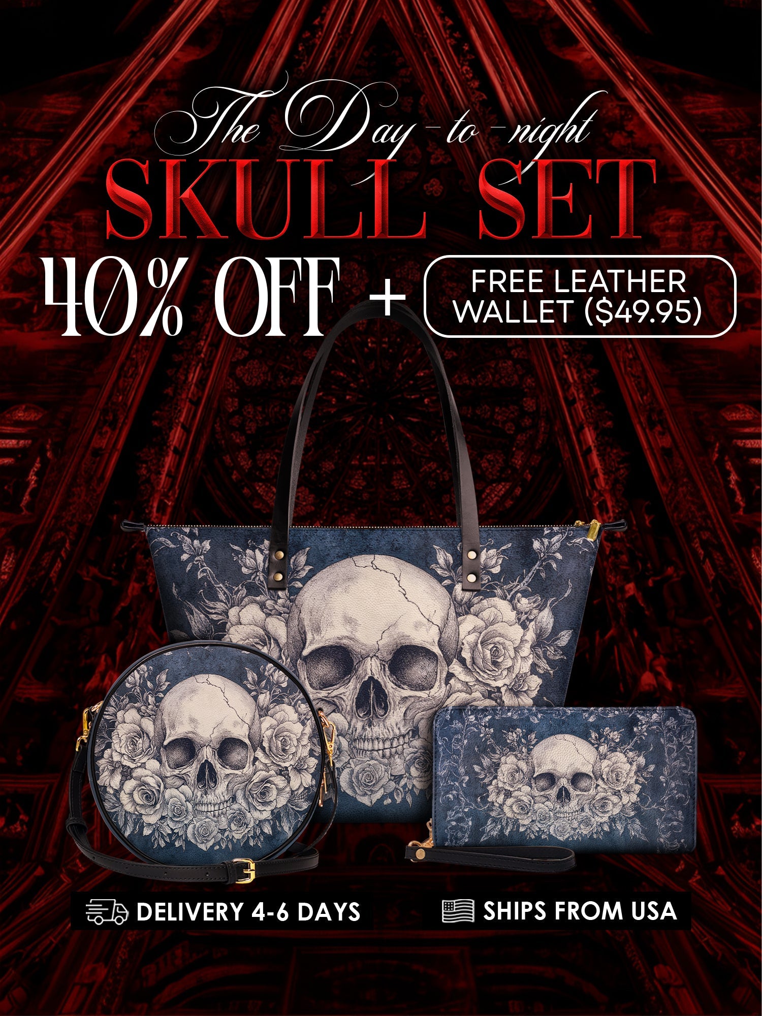 "Frostmourne" The Essentials Day-to-Night Skull Set