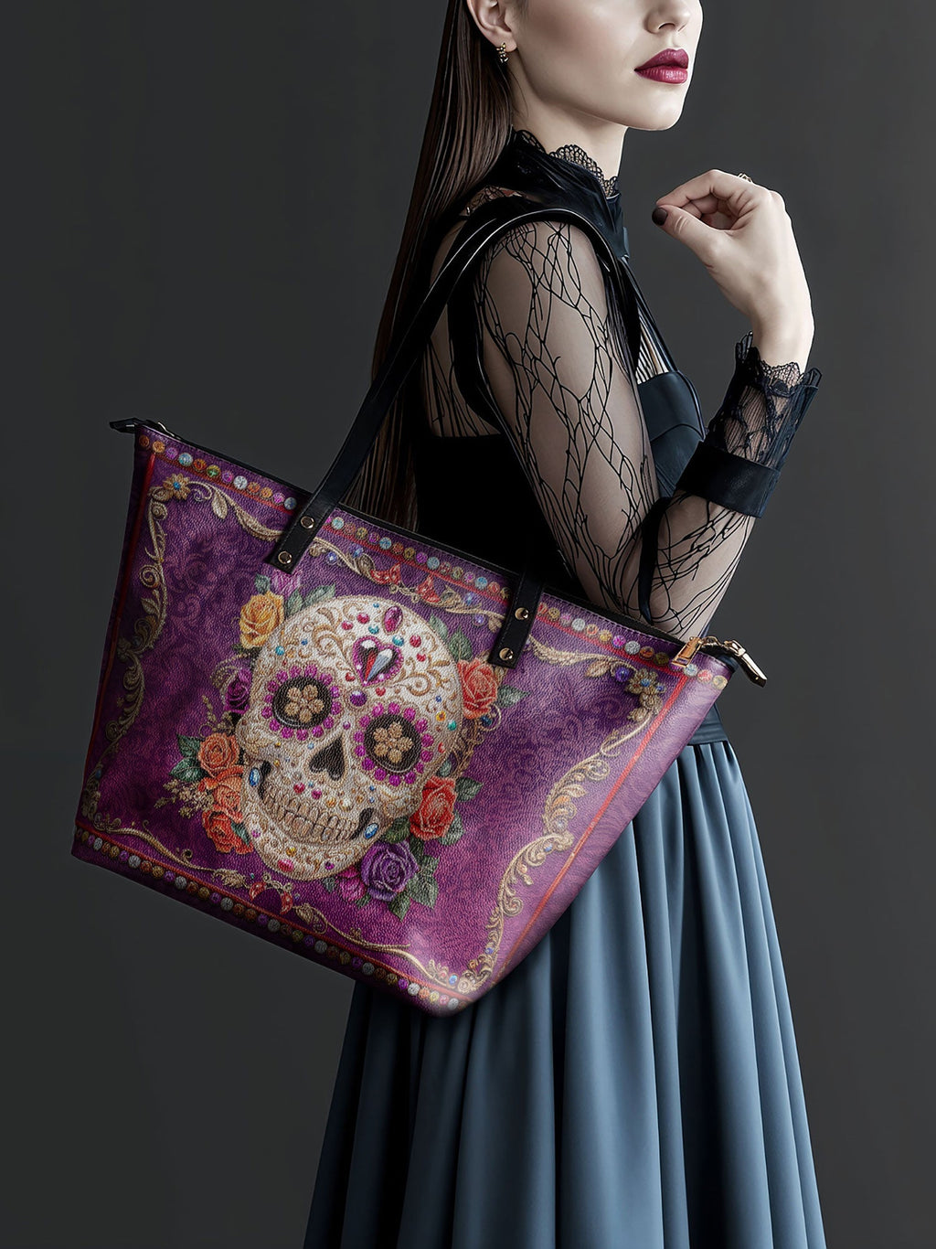 "Catrinelle" Leather Tote Bag